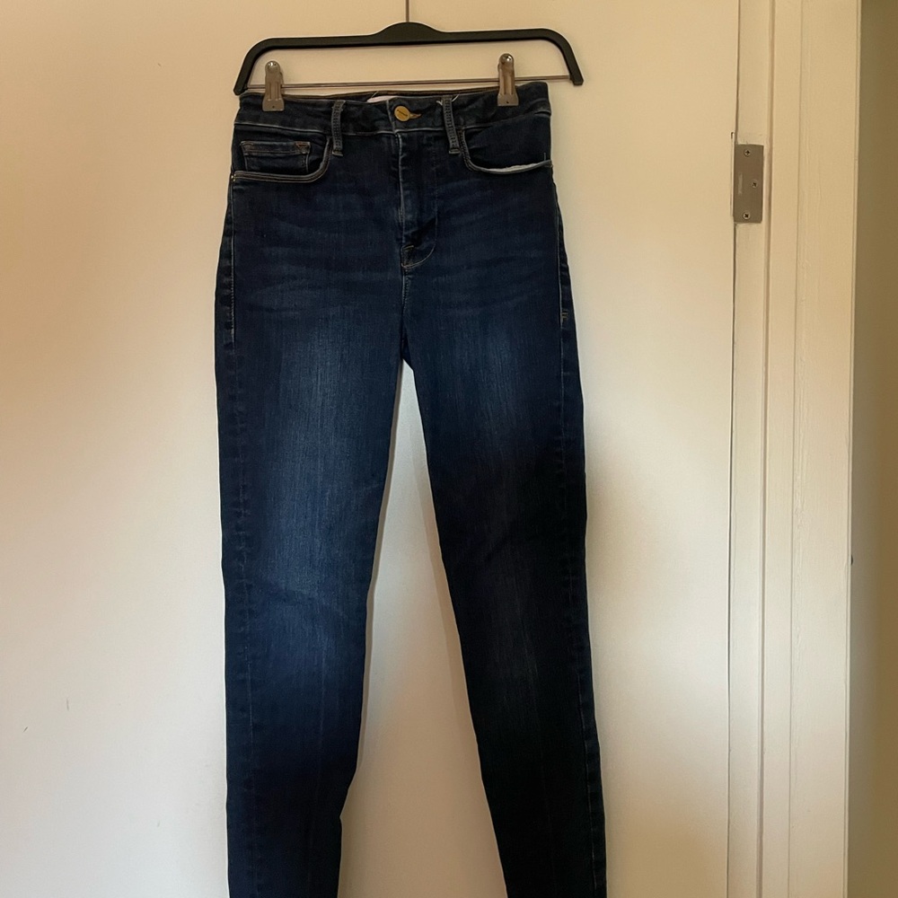 Frame Denim Dark Blue Skinny Jeans
